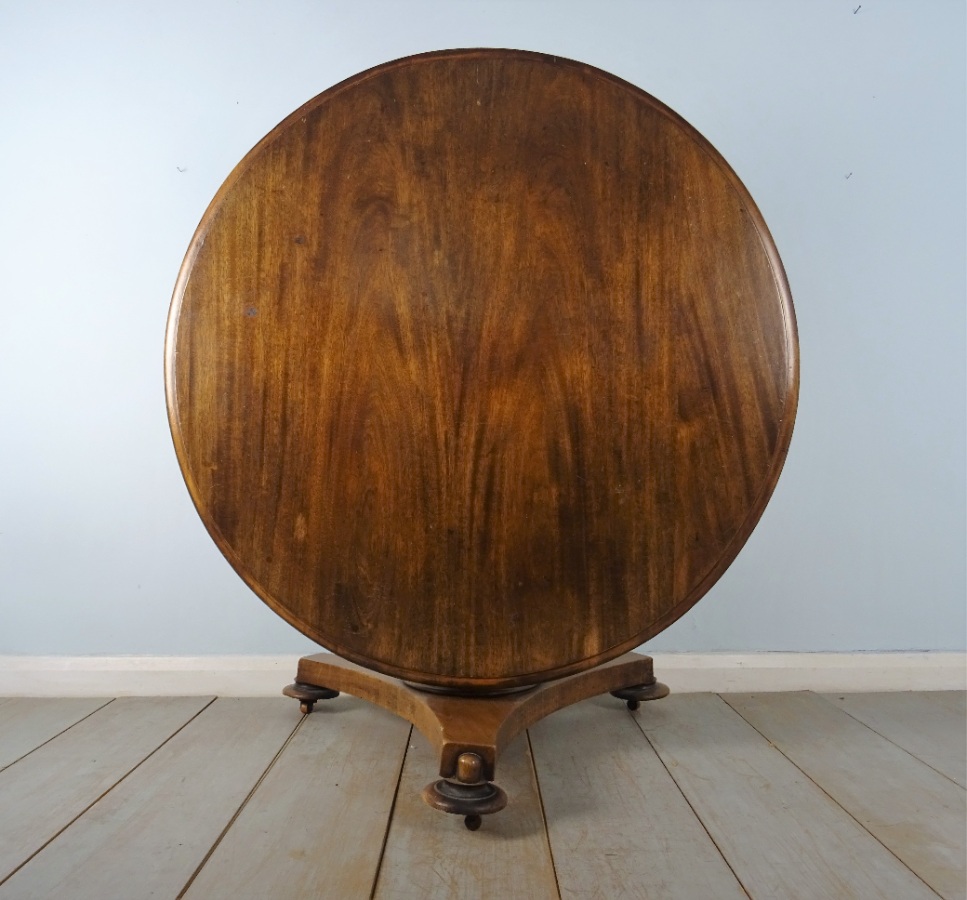 William IV Circular Mahogany Tilt Top Coffee Table